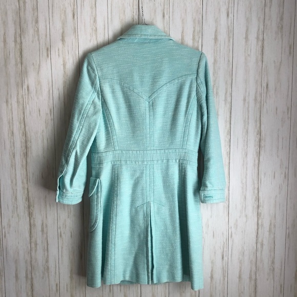 banana republic • Light Baby Blue Tweed Pea Coat - Picture 9 of 9